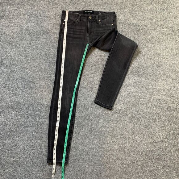 Liverpool Jeans Womens 2/26 Black Fade Abby Skinny Low Rise Stretch Set In Waist - Picture 7 of 13